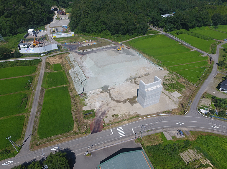 朝日温海道路大川橋梁下部工事